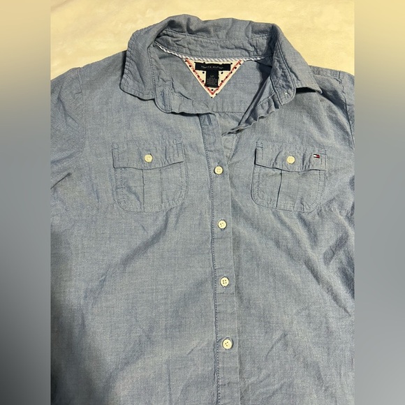 Tommy Hilfiger Light Blue Denim Button-Up Shirt - Picture 3 of 5